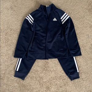 Boys Navy Blue Adidas Track Suit
